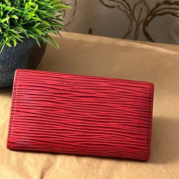 Louis Vuitton Fiery Red Epi Leather Key Wallet EUC - Picture 3 of 14